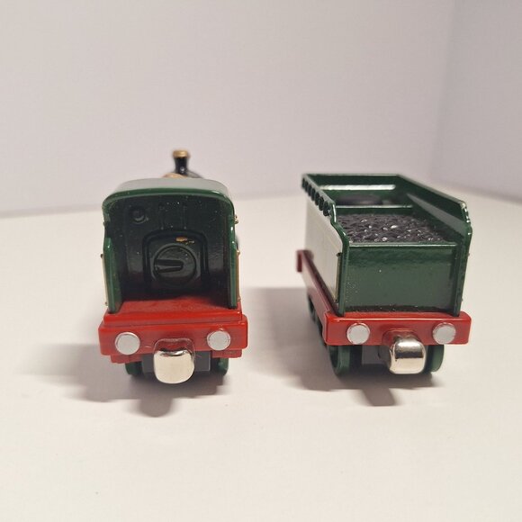 Thomas & Friends Diecast Emily Engine Tender Train Non Motorized Cars Green Red - Picture 5 of 8